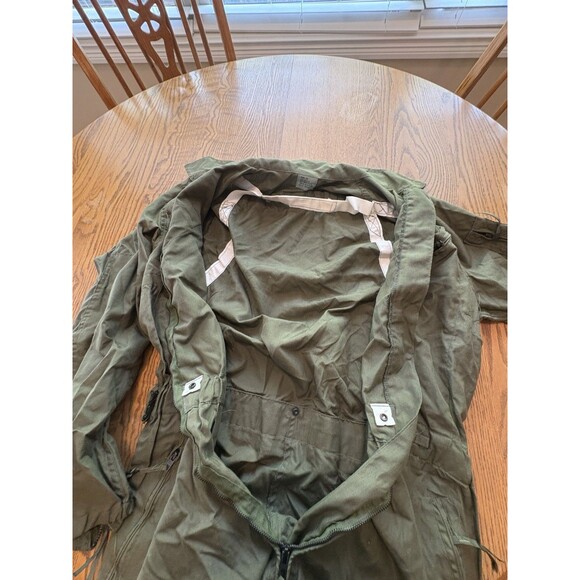 Olive Military Flight Suit Coveralls Medium-Long Measurements Photos Drop Seat - Picture 9 of 10